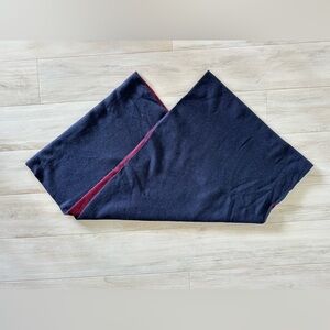 DKNY Navy & Burgundy Round Scarf